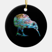 NIEUW ZEELAND KIWI EENVOUDIGE PAUA KERAMISCH ORNAMENT (Voorkant)