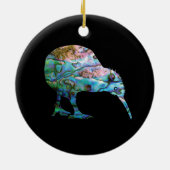 NIEUW ZEELAND KIWI EENVOUDIGE PAUA KERAMISCH ORNAMENT (Achterkant)