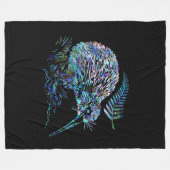 NIEUW-ZEELAND KIWI EN FERN PAUA FLEECE DEKEN (Voorkant (Horizontaal))