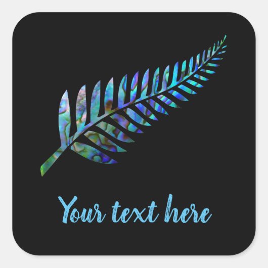  NIEUW-ZEELAND KIWI FERN PAUA STICKER (Voorkant)