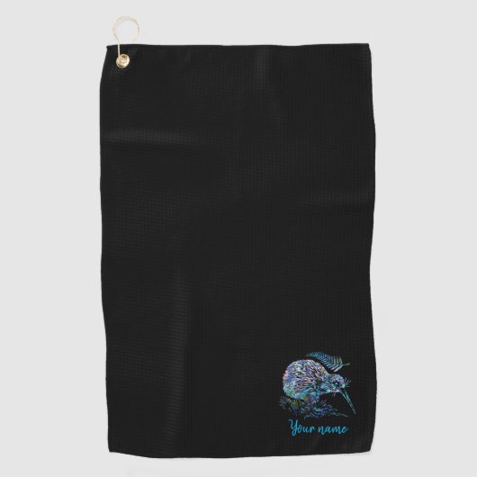 NIEUW-ZEELAND KIWI GOLF TOWEL GOLFHANDDOEK (Voorkant)
