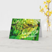 Nieuw-Zeeland Kiwi Green Fern Kia Ora Māori Kaart (Gele Bloem)