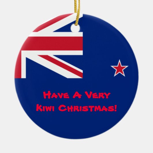 Nieuw-Zeeland Kiwi kerstversiering Keramisch Ornament (Voorkant)