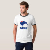 Nieuw-Zeeland Kiwi Mannen Ringer Shirt (Voorkant volledig)
