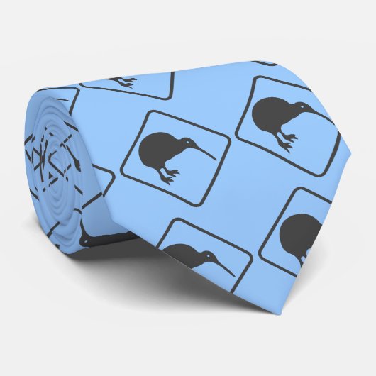 Nieuw-Zeeland Kiwi Mannen Stropdas (Opgerold)