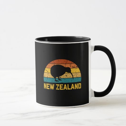 Nieuw-Zeeland Kiwi Retro  Mok (Rechts)