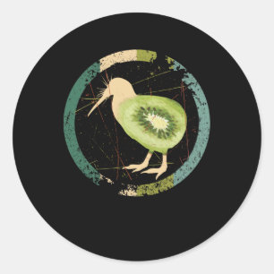  Nieuw-Zeeland Kiwi Ronde Sticker