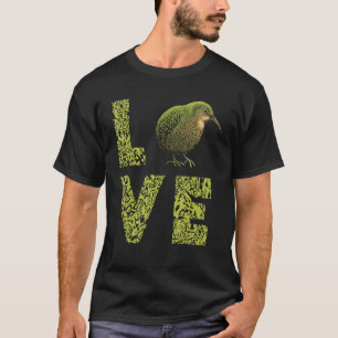 Nieuw-Zeeland Kiwi Vogel Liefde Vluchtloze Vogel N T-shirt