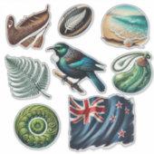 Nieuw-Zeeland Kiwiana Set 1 Sticker (Voorkant)