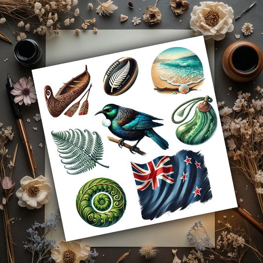 Nieuw-Zeeland Kiwiana Set 1 Sticker