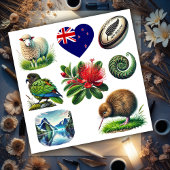 Nieuw-Zeeland Kiwiana Set 2 Sticker