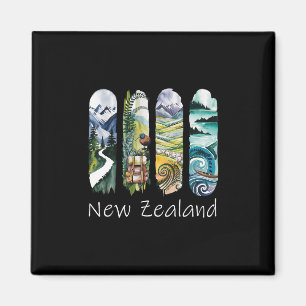 Nieuw-Zeeland Kwaststreek Kiwi Vakantie Souvenir N Magneet