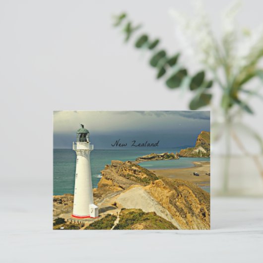 Nieuw-Zeeland Landschap met Vuurtoren Briefkaart (Staand voorkant)