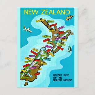 Nieuw-Zeeland Leuk ansichtkaart Briefkaart