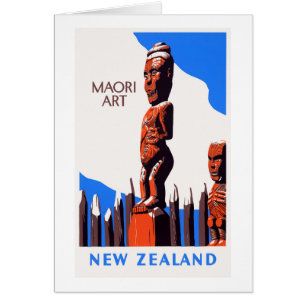 Nieuw-Zeeland Maori Art Vintage Poster hersteld
