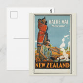  Nieuw-Zeeland Maori Haere Mai Welkom Reizen Briefkaart (Voorkant / Achterkant)