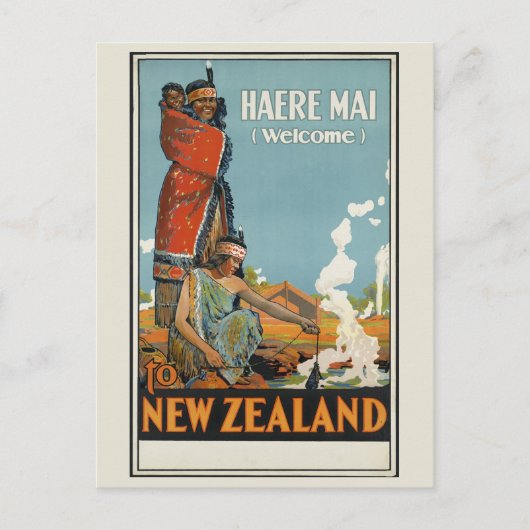  Nieuw-Zeeland Maori Haere Mai Welkom Reizen Briefkaart (Voorkant)