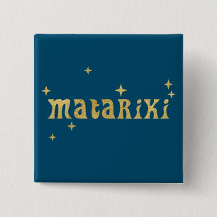 Nieuw-Zeeland Maori - Matariki Stars 1 Vierkante Button 5,1 Cm