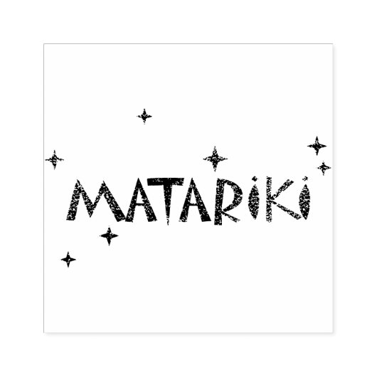 Nieuw-Zeeland Maori - Matariki Stars 2 Rubberstempel (Afrduk)