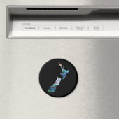 NIEUW ZEELAND MAP EENVOUDIGE PAUA MAGNEET (Insitu (Vaatwasser))