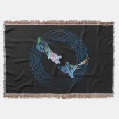 NIEUW ZEELAND MAP RINGS PAUA DEKEN (Voorkant)