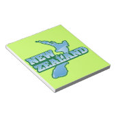 NIEUW-ZEELAND met een kaart Notitieblok (Schuin)
