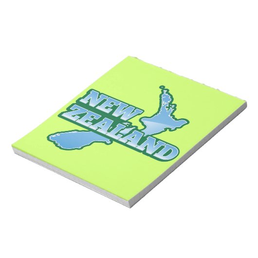 NIEUW-ZEELAND met een kaart Notitieblok (Linkerzijde)