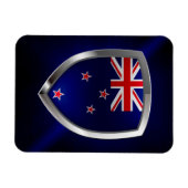 Nieuw-Zeeland Metallic Emblem Magneet (Horizontaal)