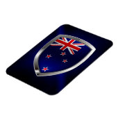 Nieuw-Zeeland Metallic Emblem Magneet (Linkerzijde)