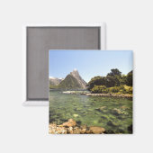 Nieuw-Zeeland, Miter Peak en Bowen die de rivier b Magneet (Voorkant / Achterkant)