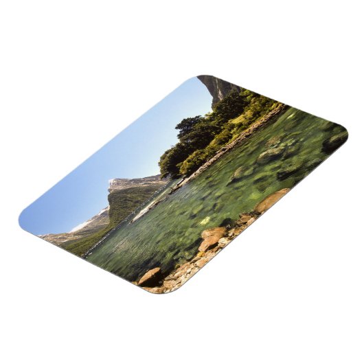 Nieuw-Zeeland, Miter Peak en Bowen die de rivier b Magneet (Linkerzijde)