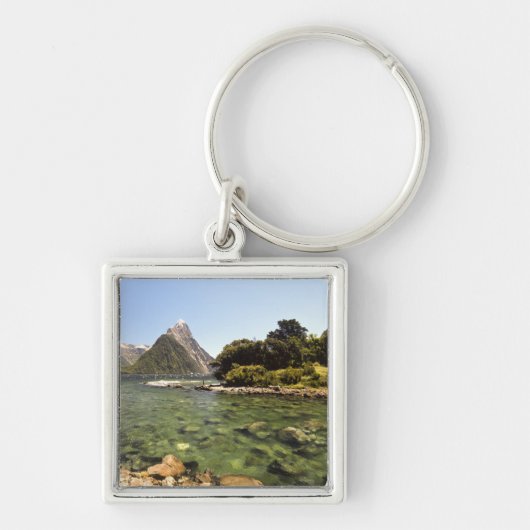 Nieuw-Zeeland, Miter Peak en Bowen die de rivier b Sleutelhanger (Voorkant)