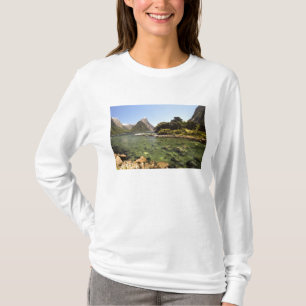 Nieuw-Zeeland, Mitre Peak, & Bowenrivier mondt uit T-shirt