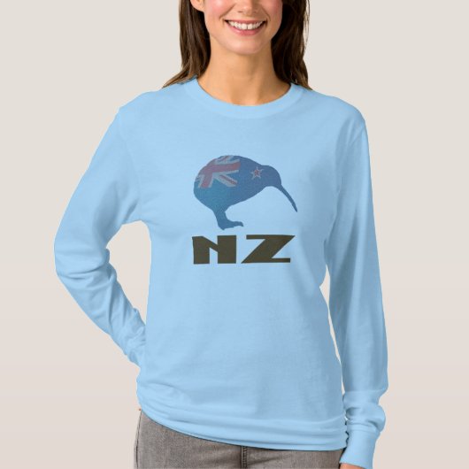 Nieuw-Zeeland Modern Kiwi Long Slapes Shirt (Voorkant)