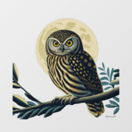 Nieuw-Zeeland Morepork Window Cling Decal