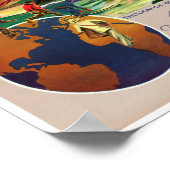 Nieuw-Zeeland Mt. Cook Vintage Travel Poster (Hoek)