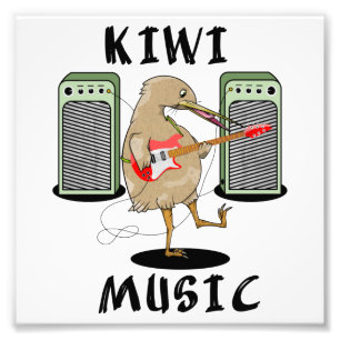 Nieuw-Zeeland Muziek Kiwi gitaar spelen Foto Afdruk