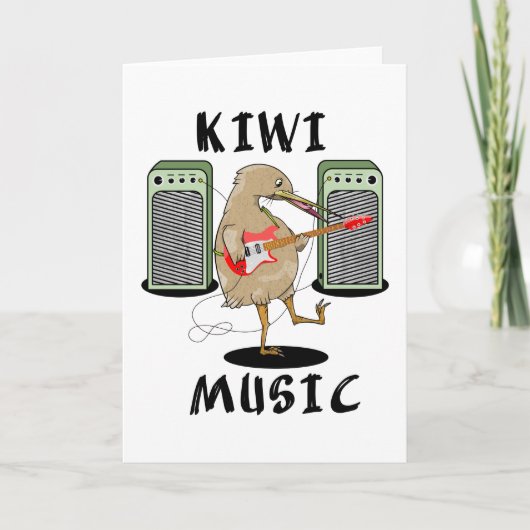 Nieuw-Zeeland Muziek Kiwi gitaar spelen Kaart (Voorkant)