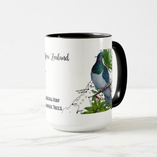 Nieuw-Zeeland Native Bird Coffee Mok (Voorkant rechts)