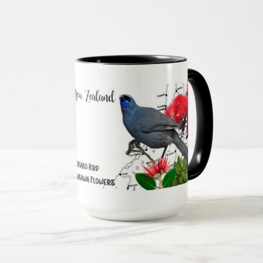 Nieuw-Zeeland Native Bird Coffee Mok (Voorkant rechts)