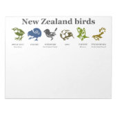 Nieuw-Zeeland Native-vogelnote Notitieblok (Voorkant)
