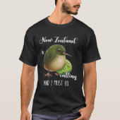 Nieuw-Zeeland noemt Kiwi Bird Animal Wildlife B T-shirt (Voorkant)