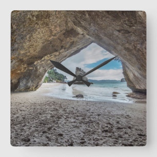 Nieuw-Zeeland, Noord-eiland, Coromandel Peninsula Vierkante Klok