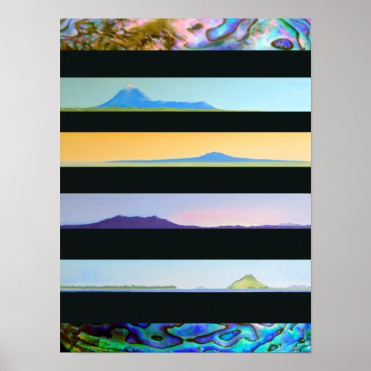 NIEUW ZEELAND NOORD - EILANDSCHAPPEN POSTER (Voorkant)