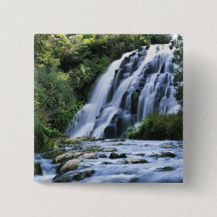 Nieuw-Zeeland, Noordereiland, Karangahake Gorge, Vierkante Button 5,1 Cm