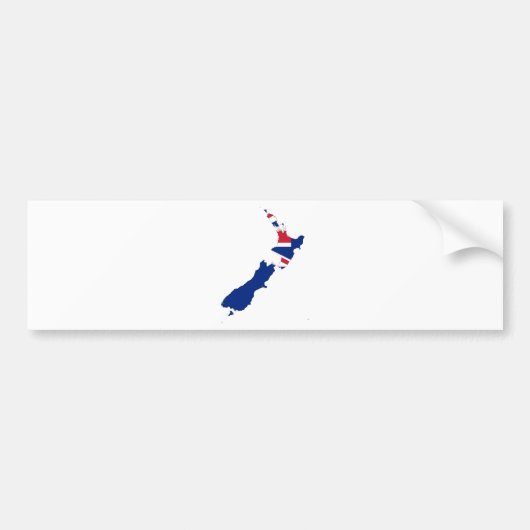 Nieuw-Zeeland NZ Bumpersticker (Voorkant)