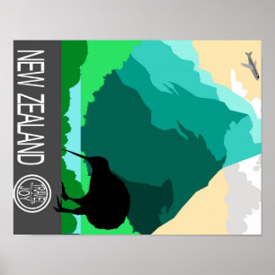 Nieuw-Zeeland  ontwerp Poster