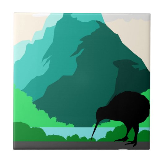 Nieuw-Zeeland  ontwerp Tegeltje (Voorkant)