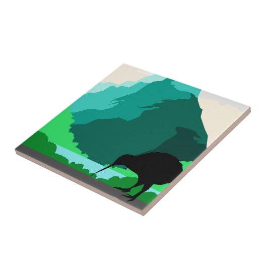 Nieuw-Zeeland  ontwerp Tegeltje (Zijkant)