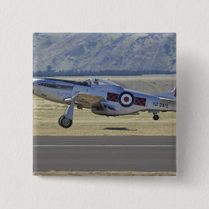 Nieuw-Zeeland, Otago, Wanaka, Warbirds Over 4 Vierkante Button 5,1 Cm
